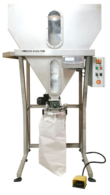 Une machine d'ensacahage précise et économique de qualité alimentaire 100% inox